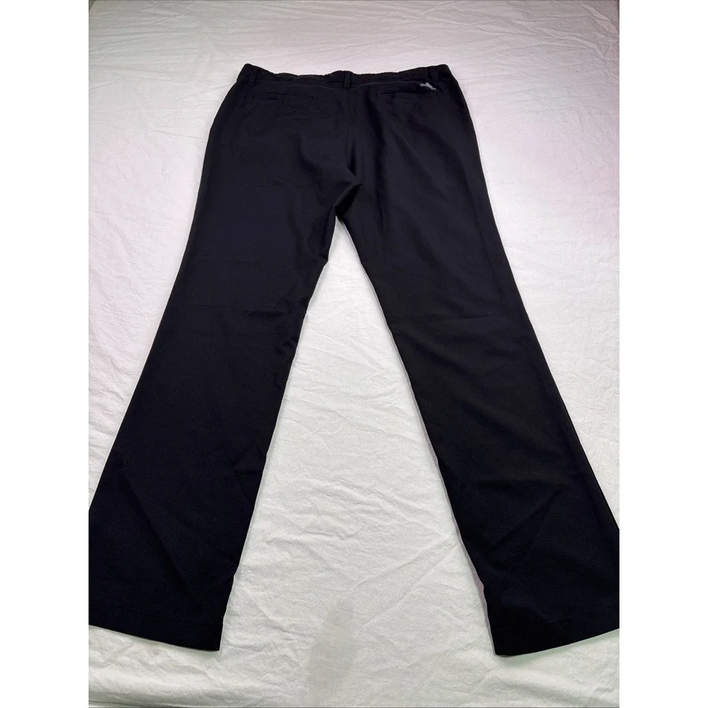 Adidas Pants Men 34 x32  BLACK  Straight Golf Flat Front  Climacool PERFORMANCE